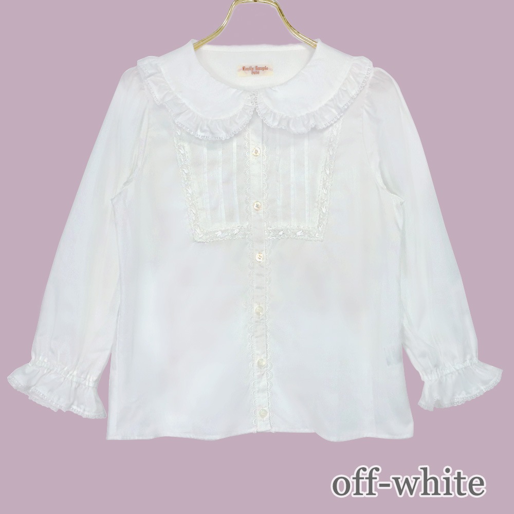 ���������ԥ󥿥å��졼���֥饦�� (square pintuck lace blouse)