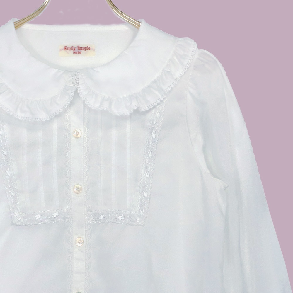 ���������ԥ󥿥å��졼���֥饦�� (square pintuck lace blouse)