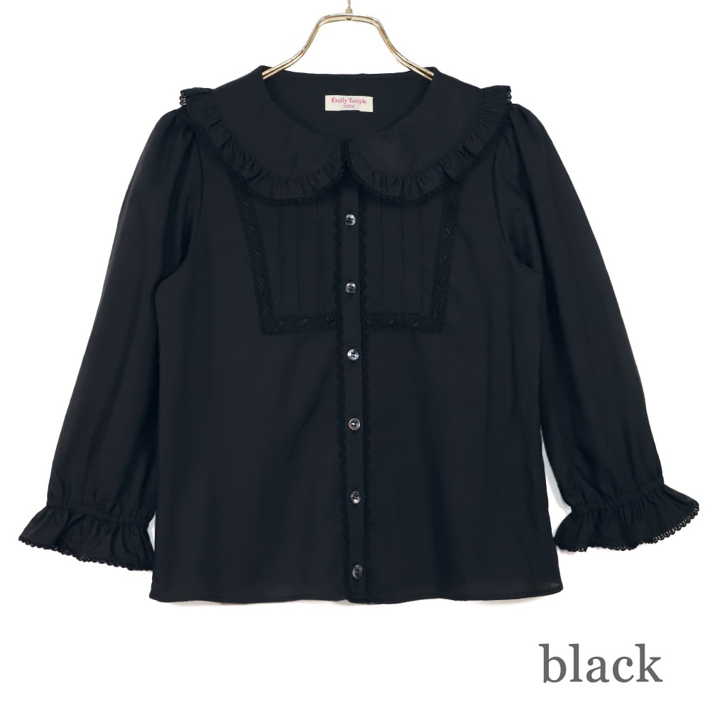 ���������ԥ󥿥å��졼���֥饦�� (square pintuck lace blouse)