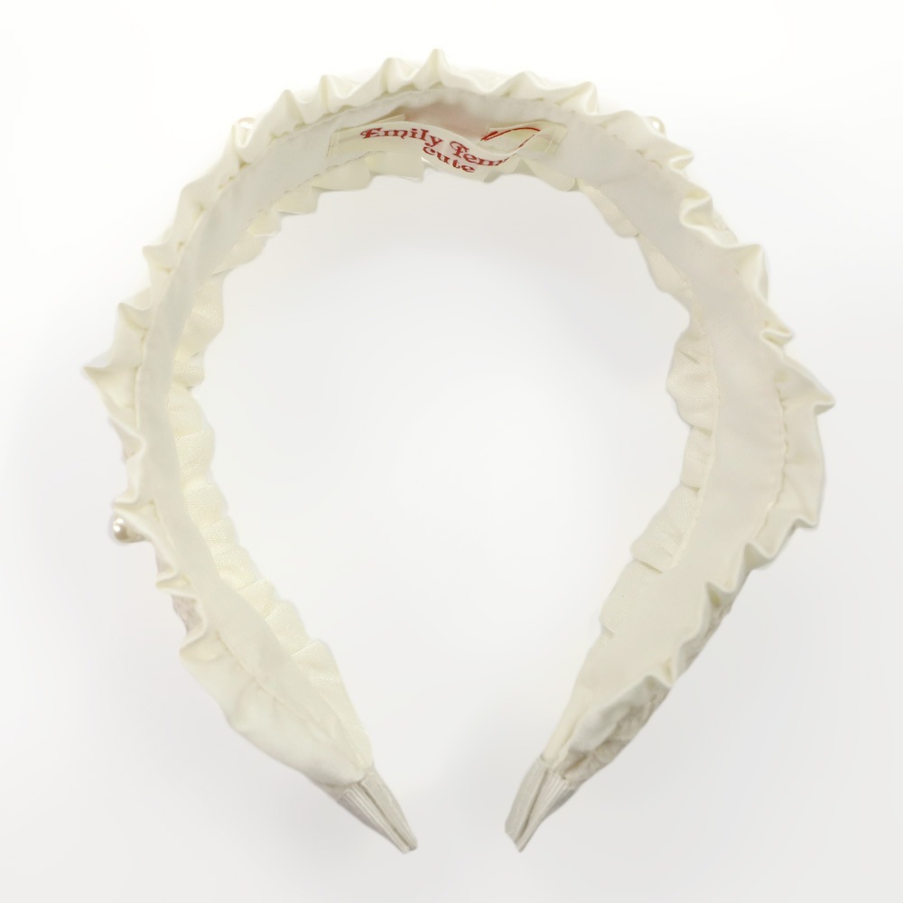 եѡ졼塼 (frill pearl lace headband)