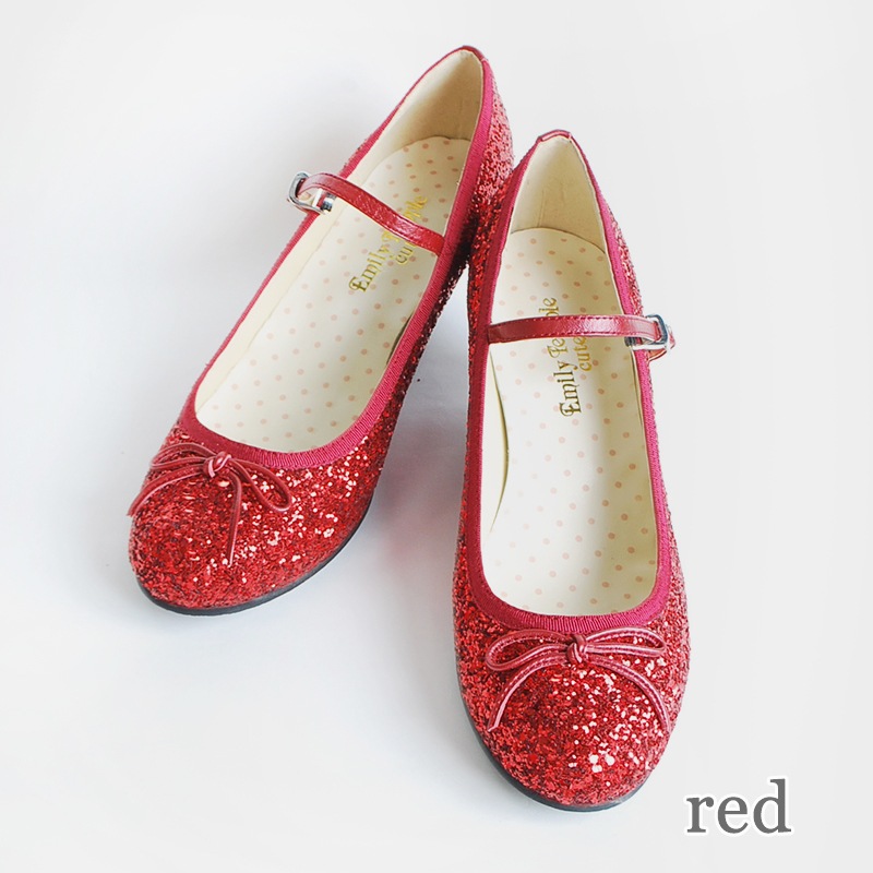 エミリーテンプルキュート グリッターバレエシューズ レッド Whirledpies Com
