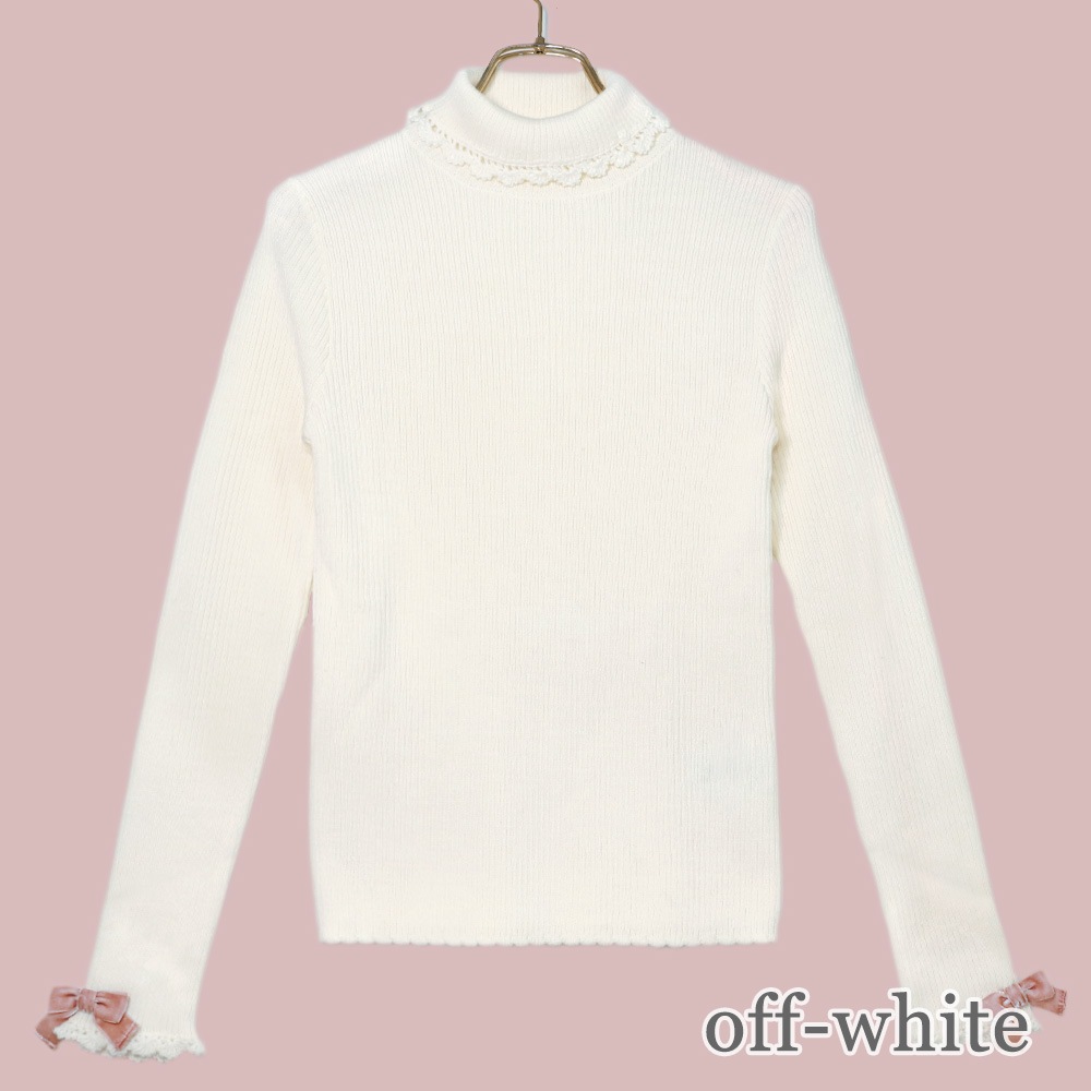 �졼���ե�륿���ȥ�˥åȡ�(lace frill turtleneck)