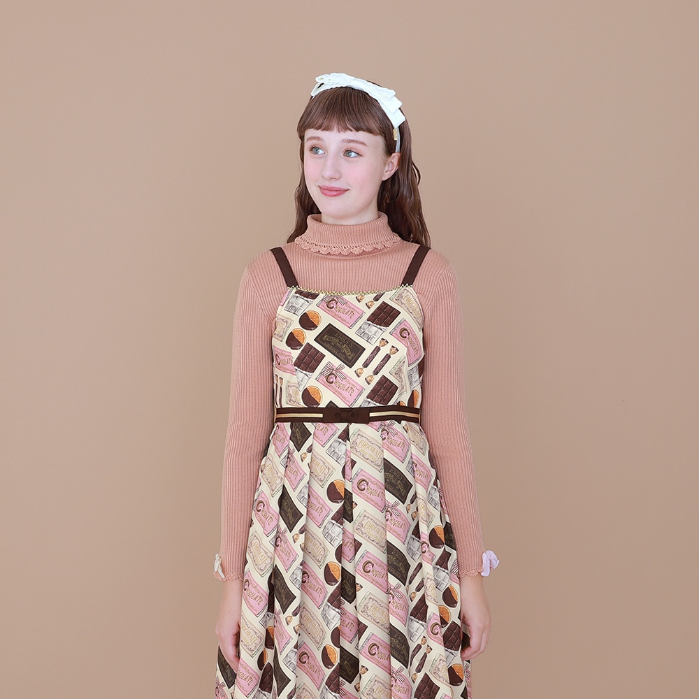 レースフリルタートルニット (lace frill turtleneck) | KNIT (ニット