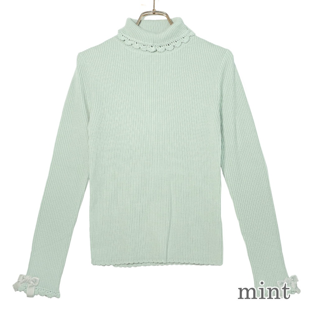 �졼���ե�륿���ȥ�˥åȡ�(lace frill turtleneck)