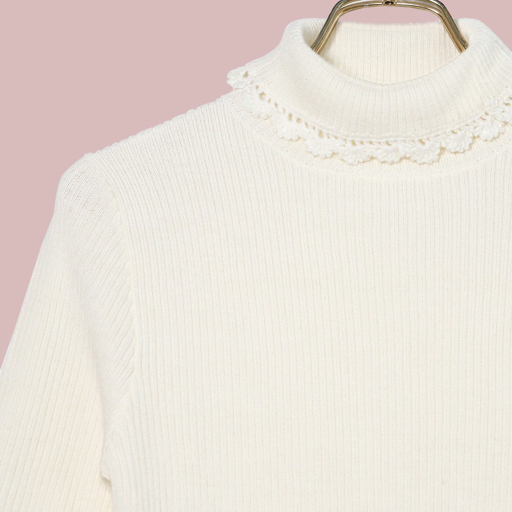 �졼���ե�륿���ȥ�˥åȡ�(lace frill turtleneck)