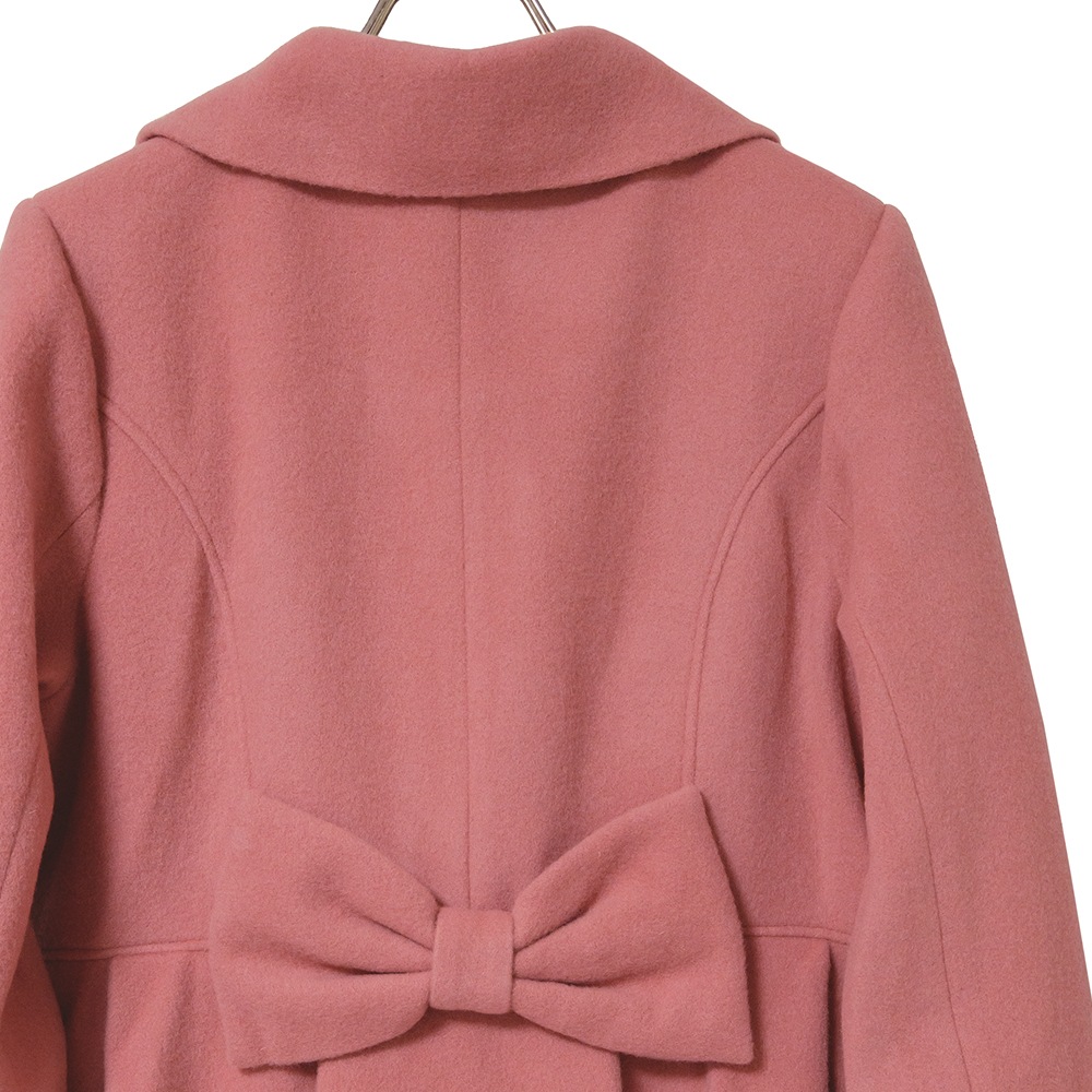 ��Reservation�ۥ�ܥ󥫥顼���󥰥�����(ribbon collar long coat)