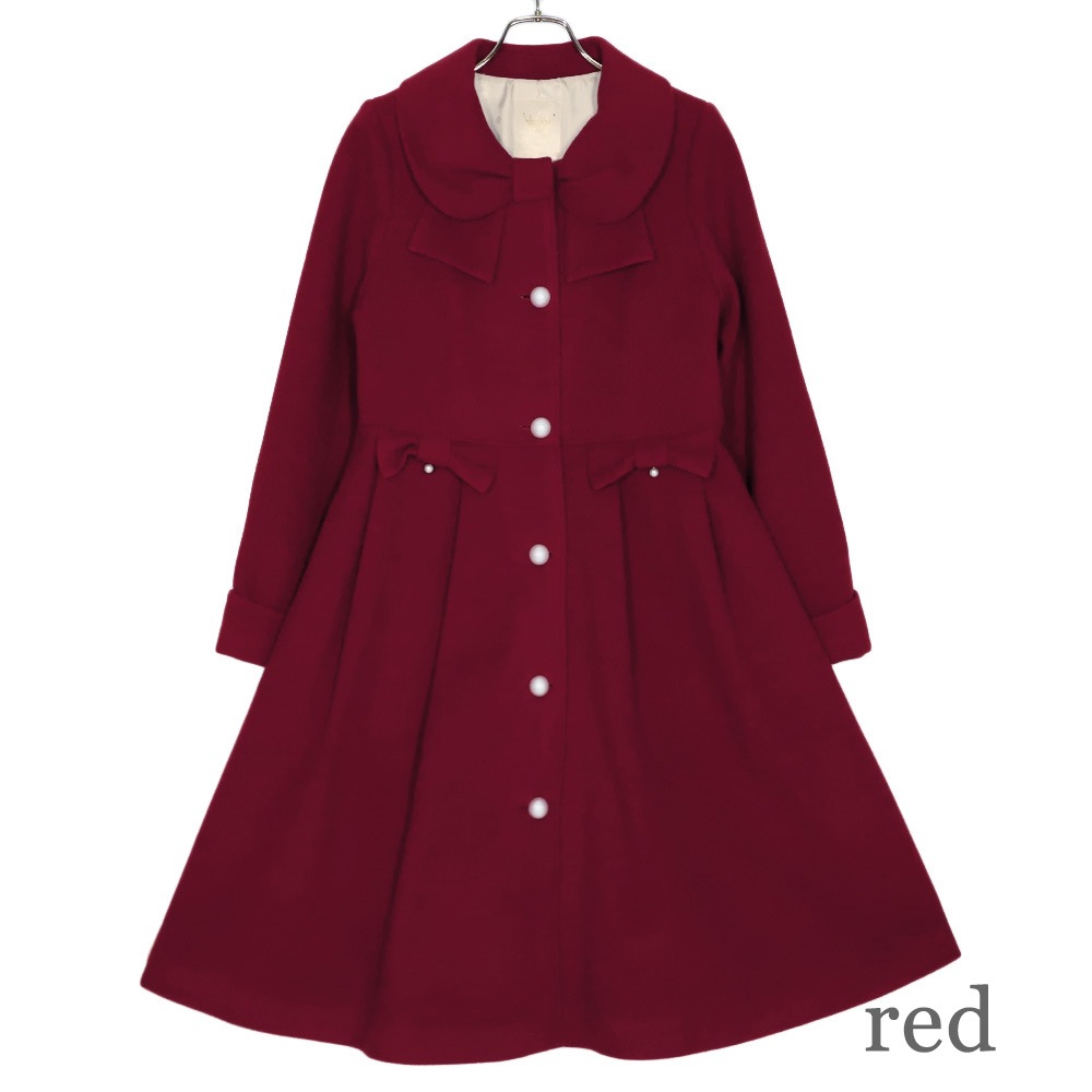 ��Reservation�ۥ�ܥ󥫥顼���󥰥�����(ribbon collar long coat)