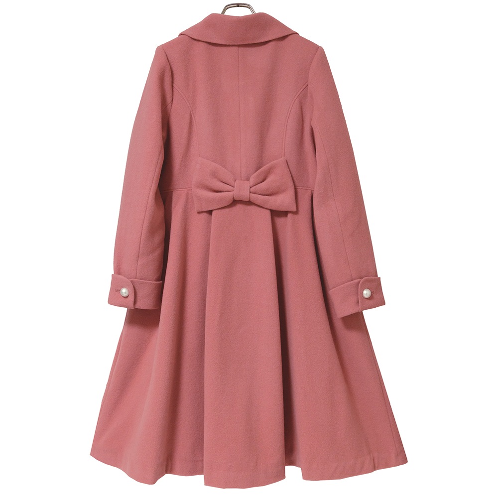 ��Reservation�ۥ�ܥ󥫥顼���󥰥�����(ribbon collar long coat)