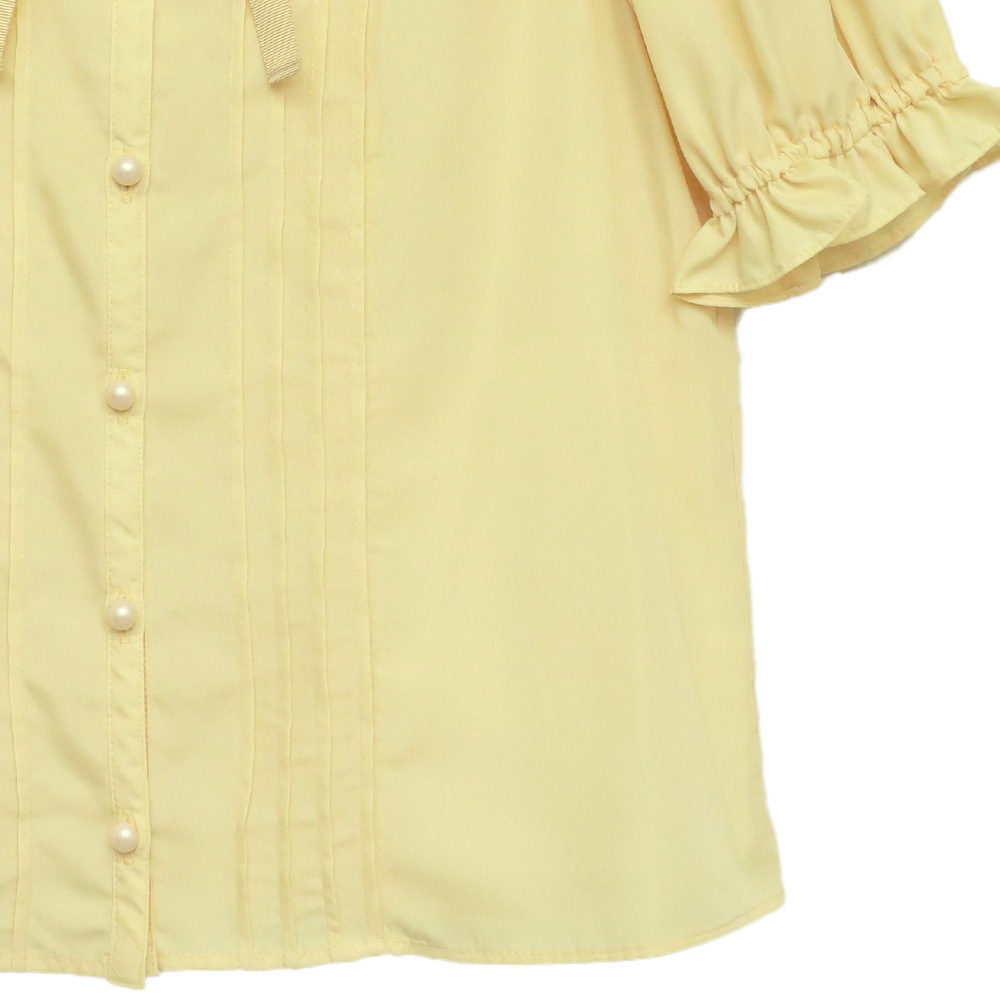 �����졼�����顼��ܥ�֥饦�� (logolacecollar ribbon blouse)