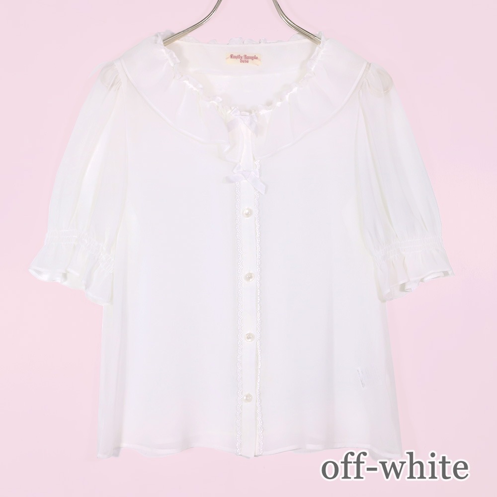 եե֥饦(chiffon frill blouse)