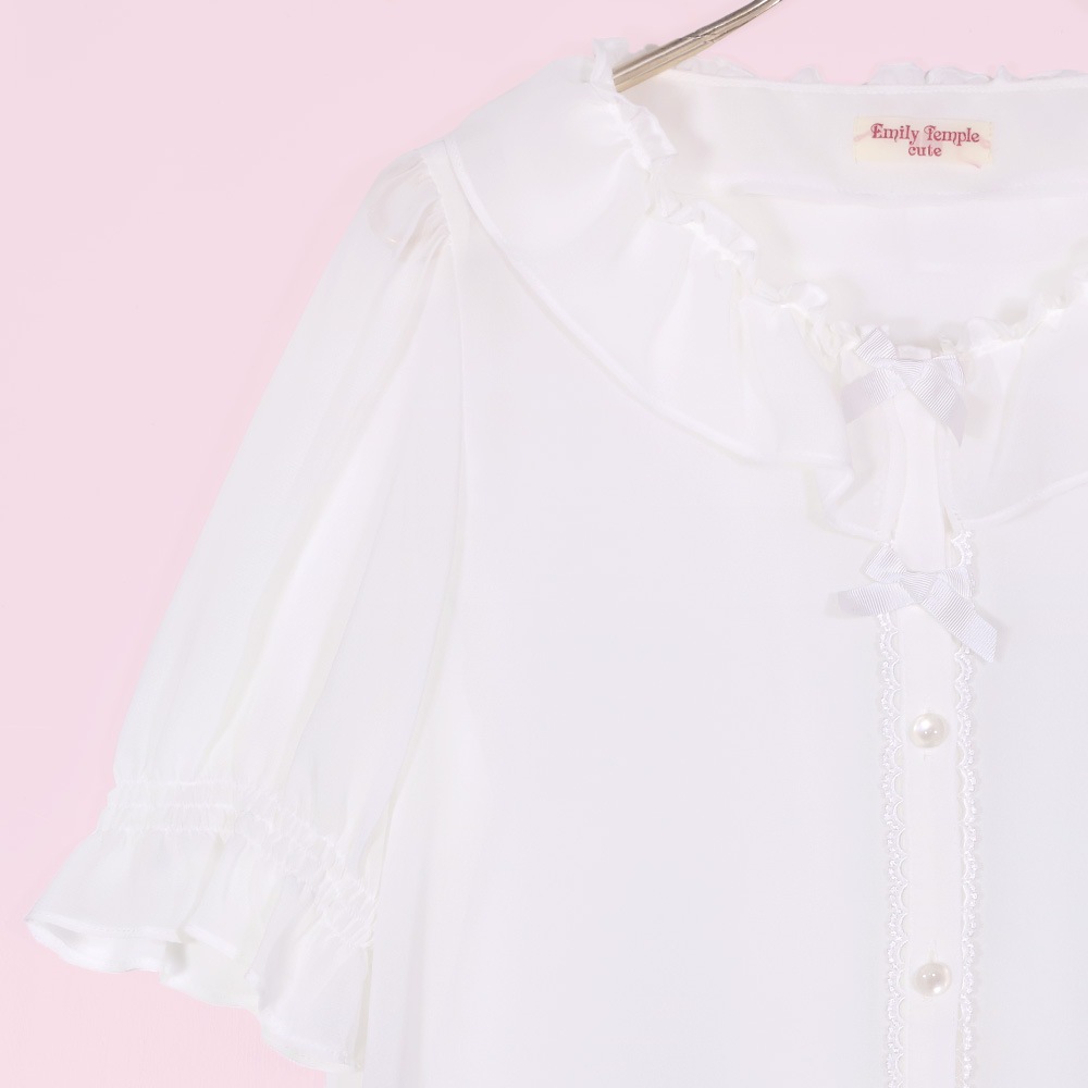 եե֥饦(chiffon frill blouse)