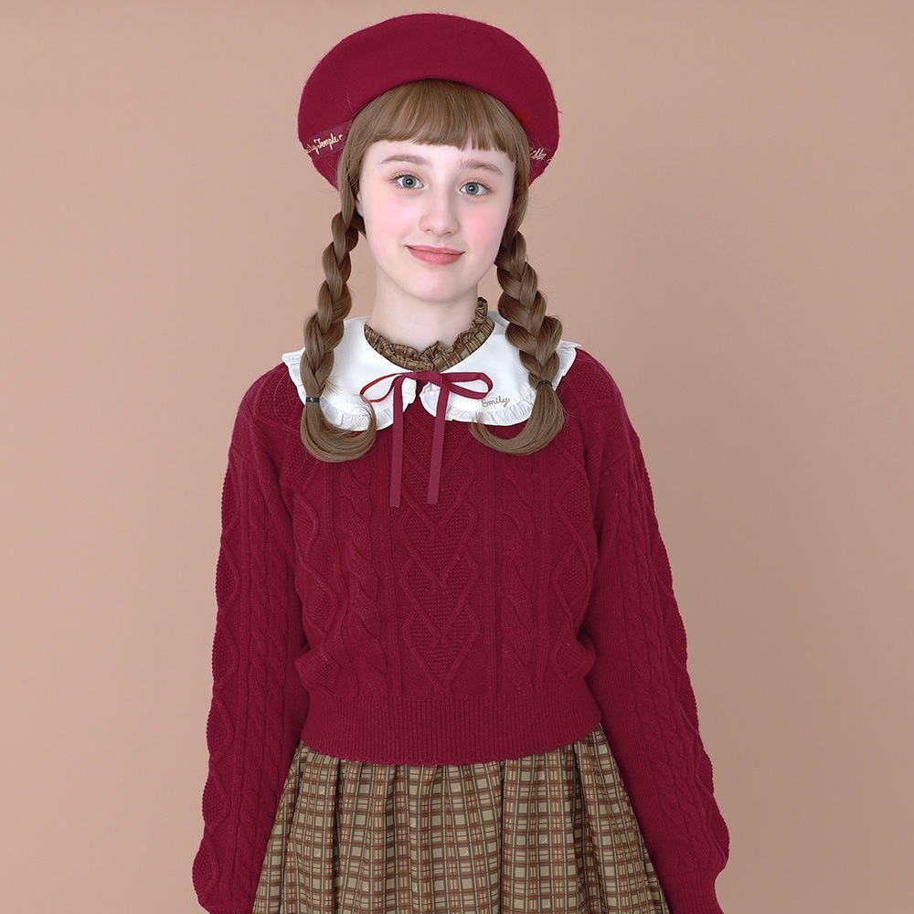 ������ɥ��顼�ե�륿��������ԡ��� (standcollar frill tartan dress)