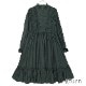 ������ɥ��顼�ե�륿��������ԡ��� (standcollar frill tartan dress)