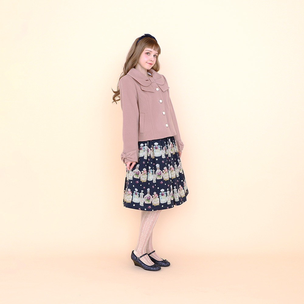 ��ܥ󥫥顼���硼�ȥ�����(Ribbon collar short coat)