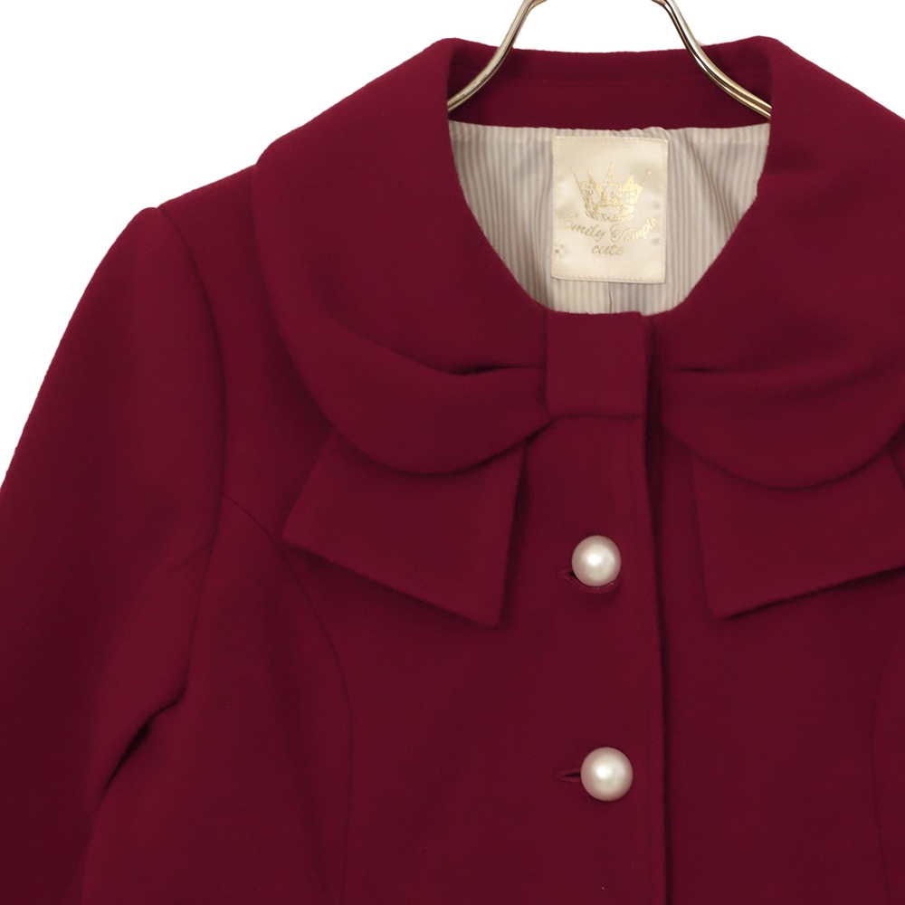 ��ܥ󥫥顼���硼�ȥ�����(Ribbon collar short coat)