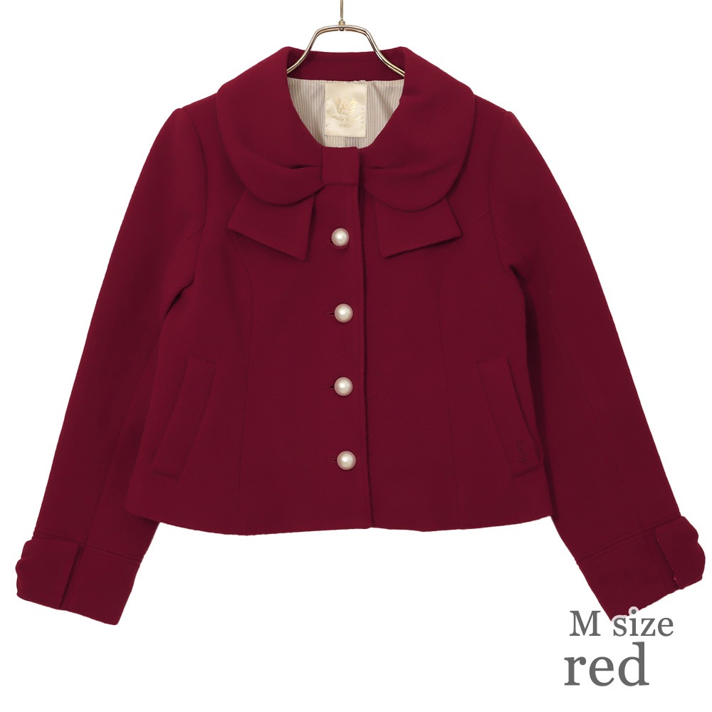 ��ܥ󥫥顼���硼�ȥ�����(Ribbon collar short coat)