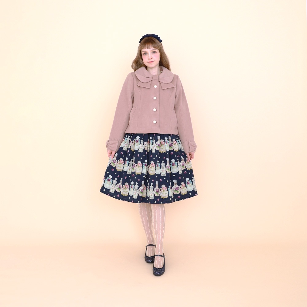 ��ܥ󥫥顼���硼�ȥ�����(Ribbon collar short coat)