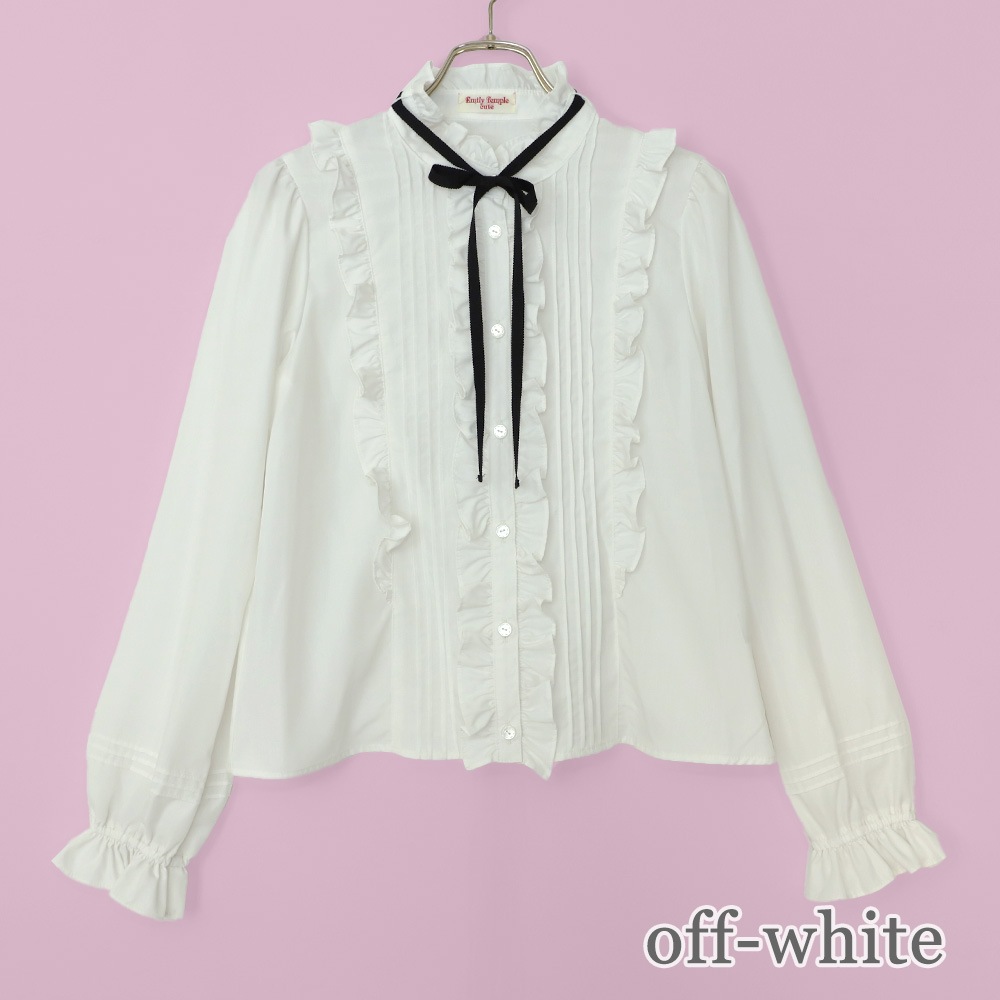 եԥ󥿥å֥饦 (frill pintuck blouse)