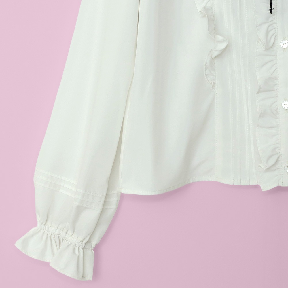 եԥ󥿥å֥饦 (frill pintuck blouse)