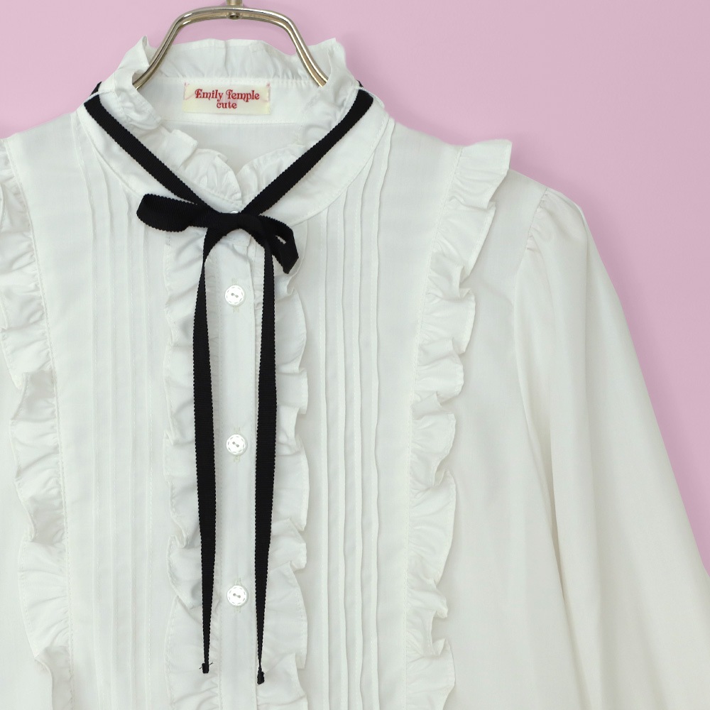 եԥ󥿥å֥饦 (frill pintuck blouse)