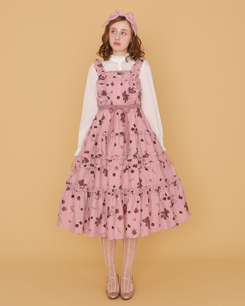Emily Temple cute プードルイラスト　リボン　キャミソールドレス Reservation】Teddy BonBonキャミソールドレス(Teddy BonBon camisole