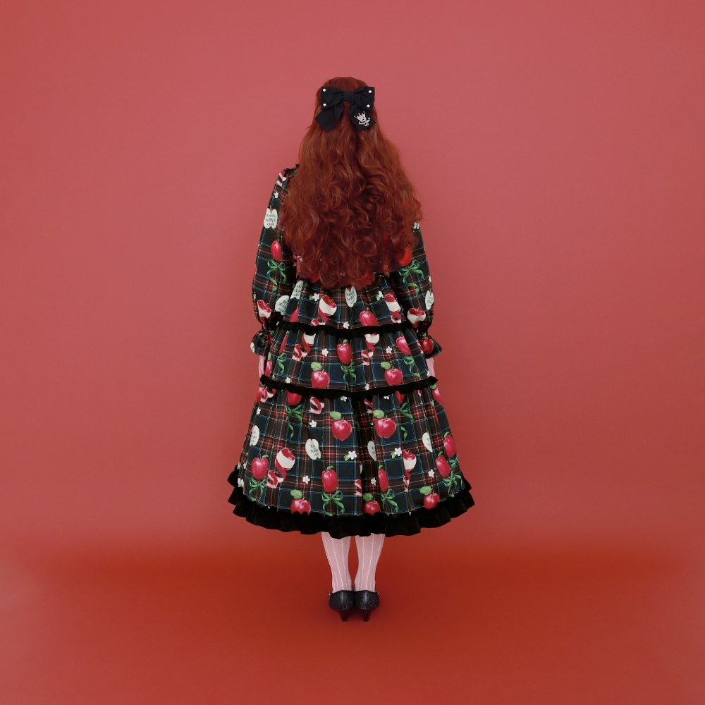 ��������RibbonApple�ɥ쥹(Tartan Ribbon Apple long dress)