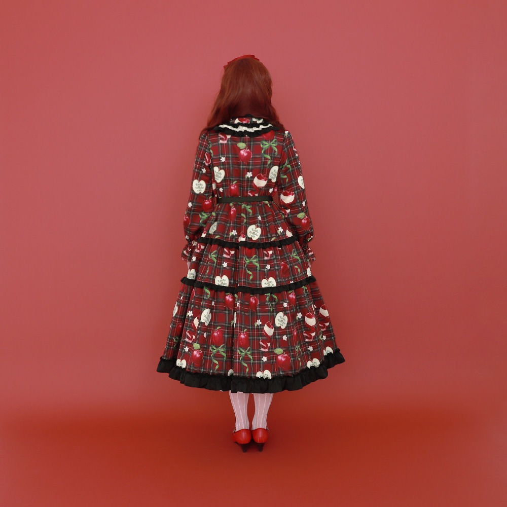 ��������RibbonApple�ɥ쥹(Tartan Ribbon Apple long dress)