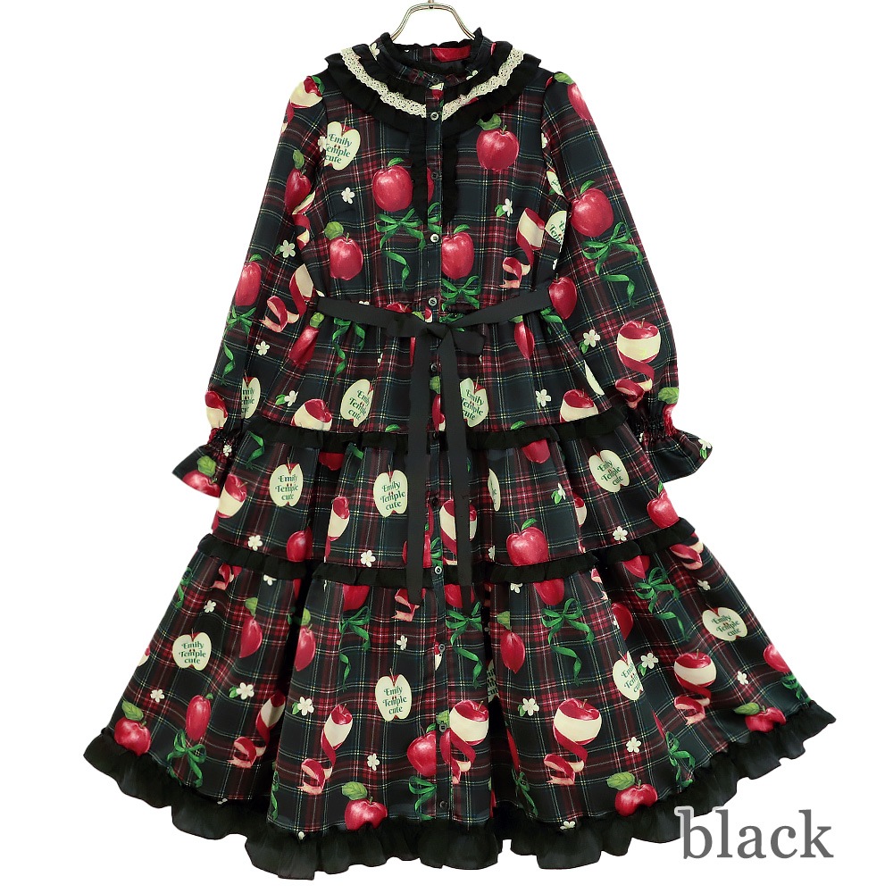 ��������RibbonApple�ɥ쥹(Tartan Ribbon Apple long dress)
