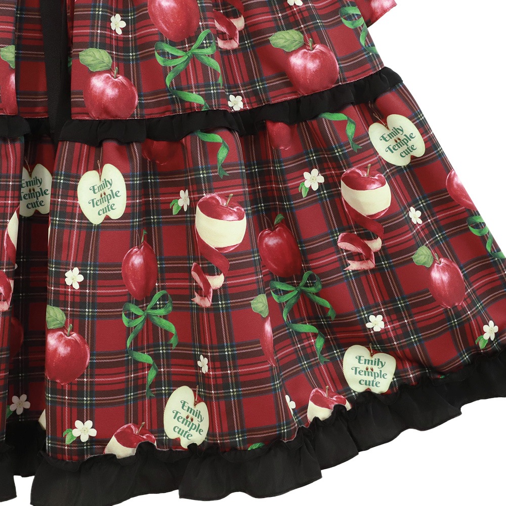 ��������RibbonApple�ɥ쥹(Tartan Ribbon Apple long dress)