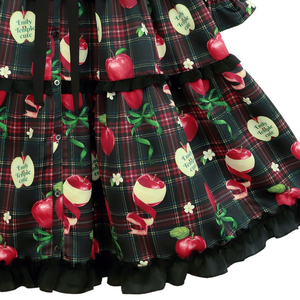��������RibbonApple�ɥ쥹(Tartan Ribbon Apple long dress)