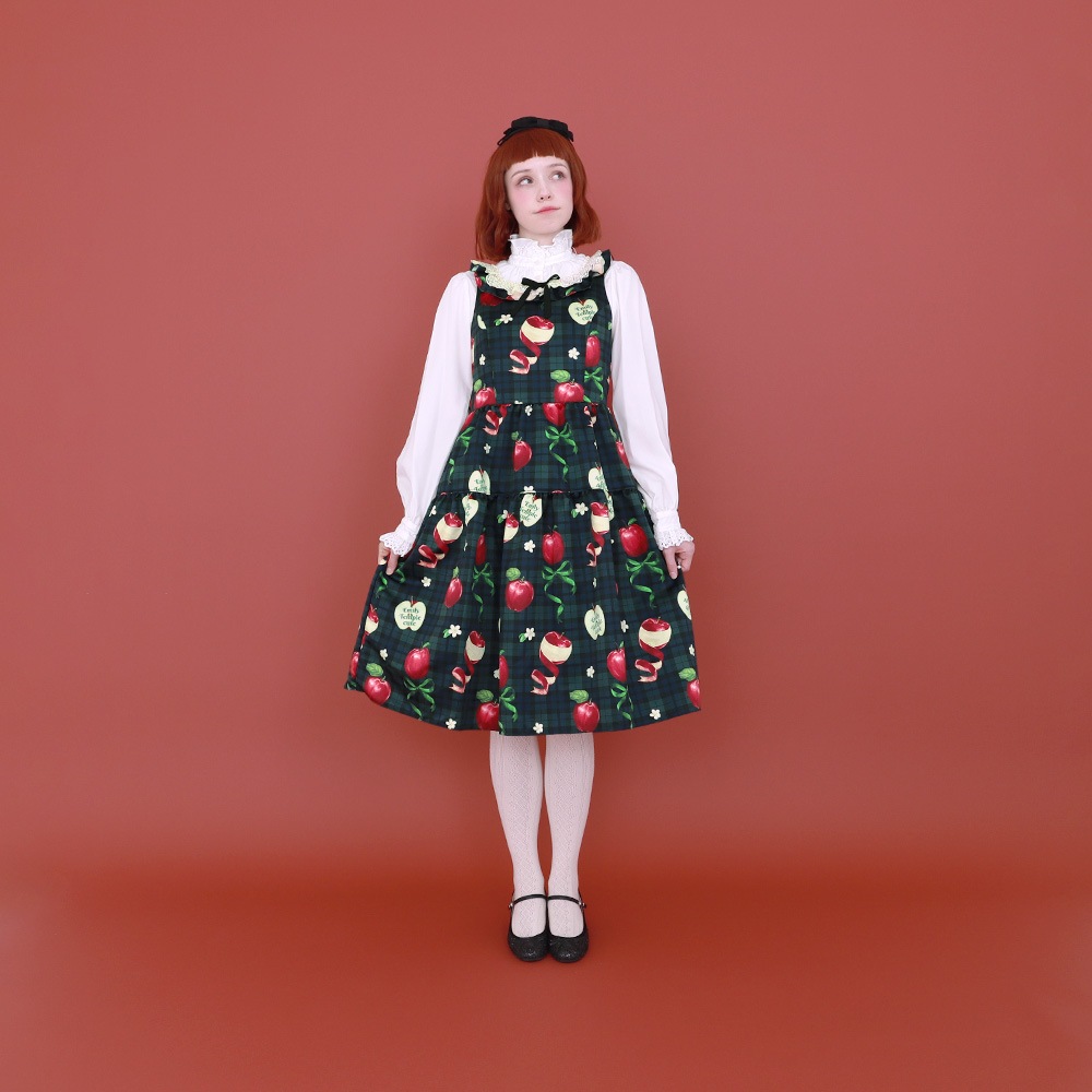 タータンRibbonAppleノースリーブワンピース (Tartan RibbonApple