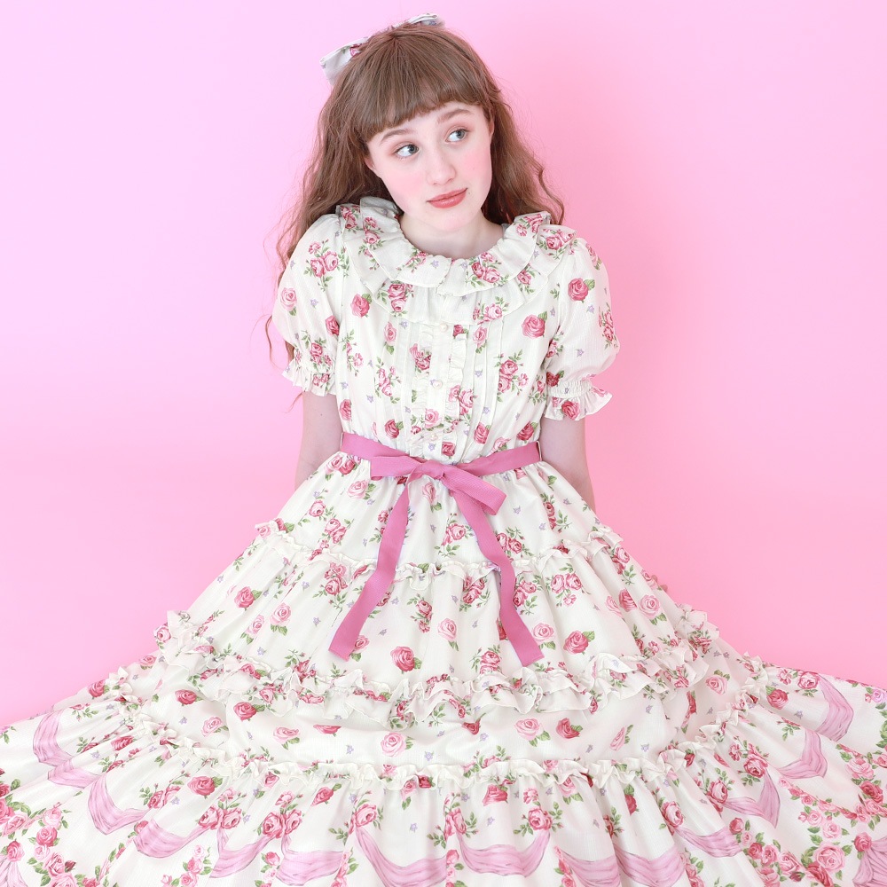 �ե��ROSE�ɥ쥹(frill ROSE dress)