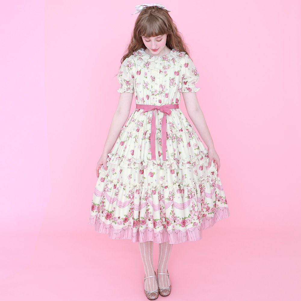 �ե��ROSE�ɥ쥹(frill ROSE dress)