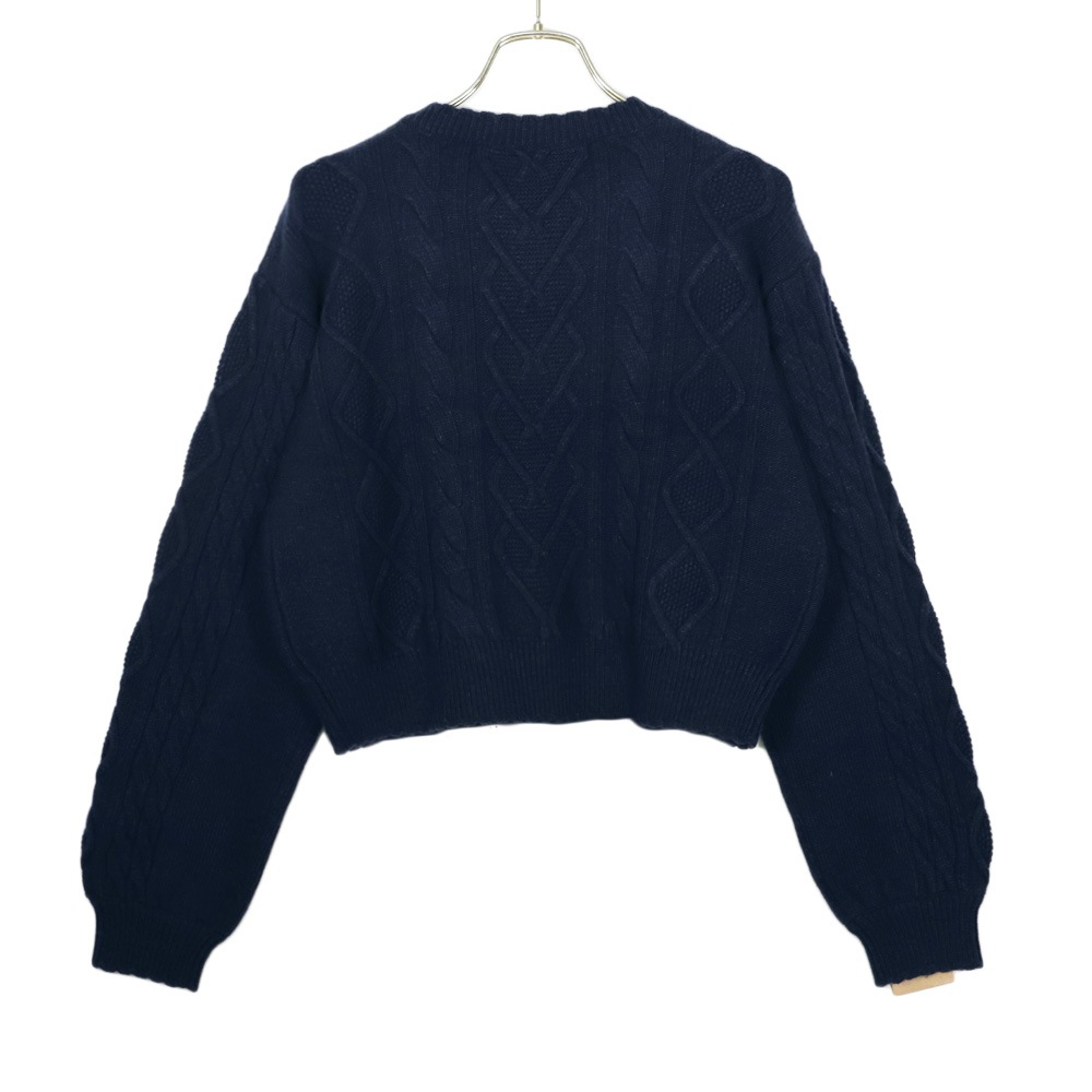 ���դ������֥��Ԥߥ˥å� (cable knit sweater with collar)