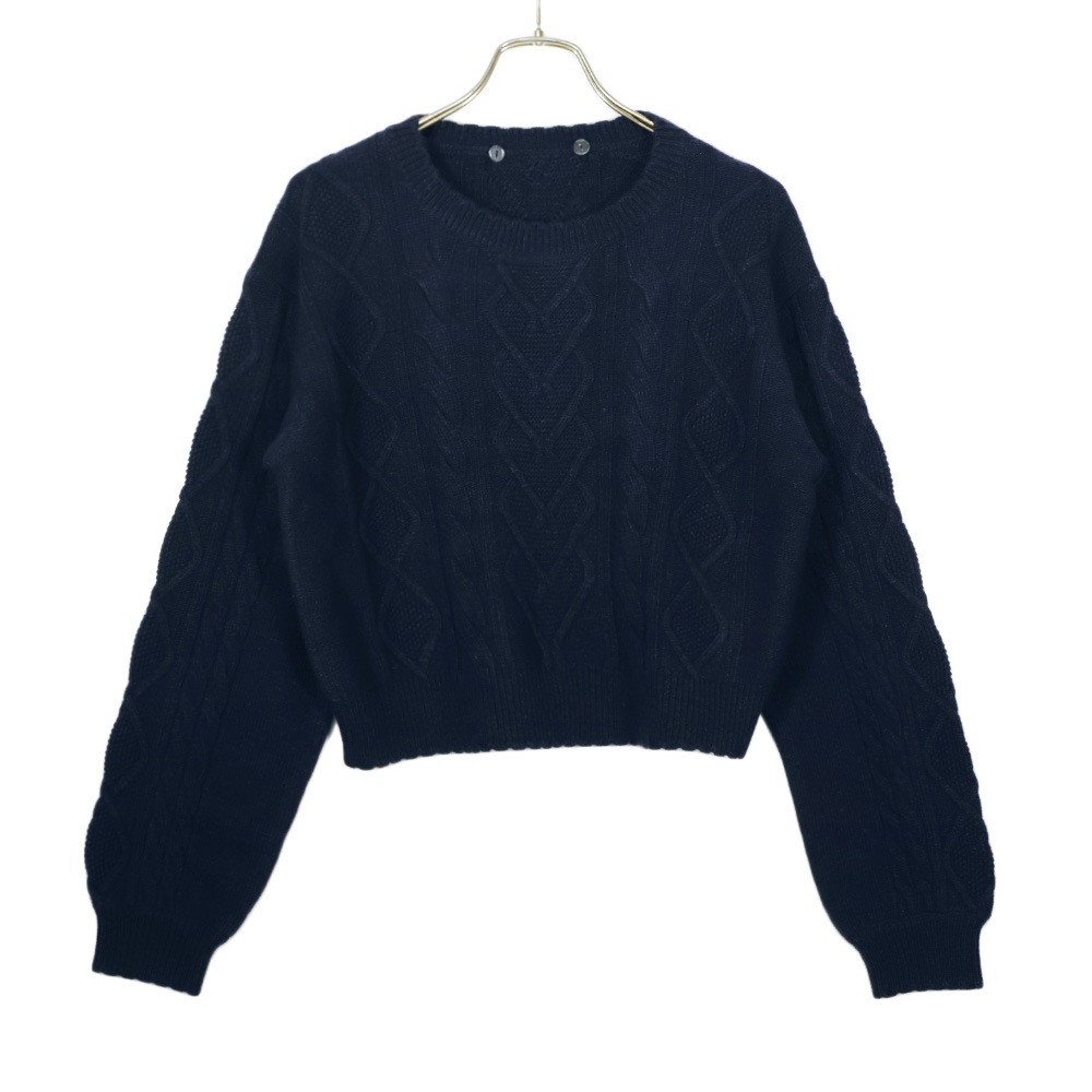 ���դ������֥��Ԥߥ˥å� (cable knit sweater with collar)