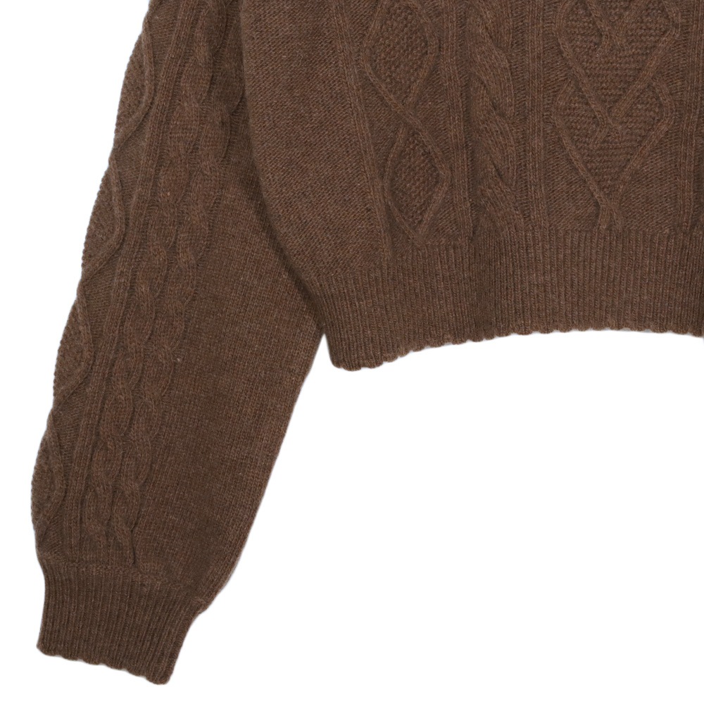 ���դ������֥��Ԥߥ˥å� (cable knit sweater with collar)