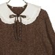 ���դ������֥��Ԥߥ˥å� (cable knit sweater with collar)