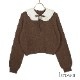 ���դ������֥��Ԥߥ˥å� (cable knit sweater with collar)