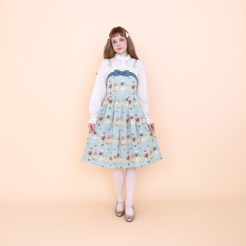 Emily Temple cute ピンク×ミント ドットノースリーブワンピース Emily Temple cute / Revivalノースリーブワンピース Queen