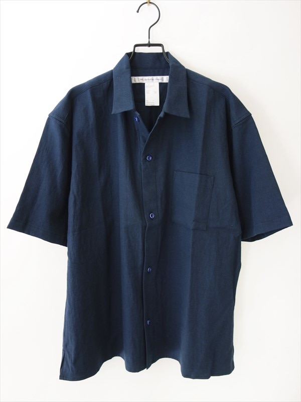 EEL products (イール) シャツ EEL Products イールプロダクツ/ 陶器釦のシャツSS/ ネイビー