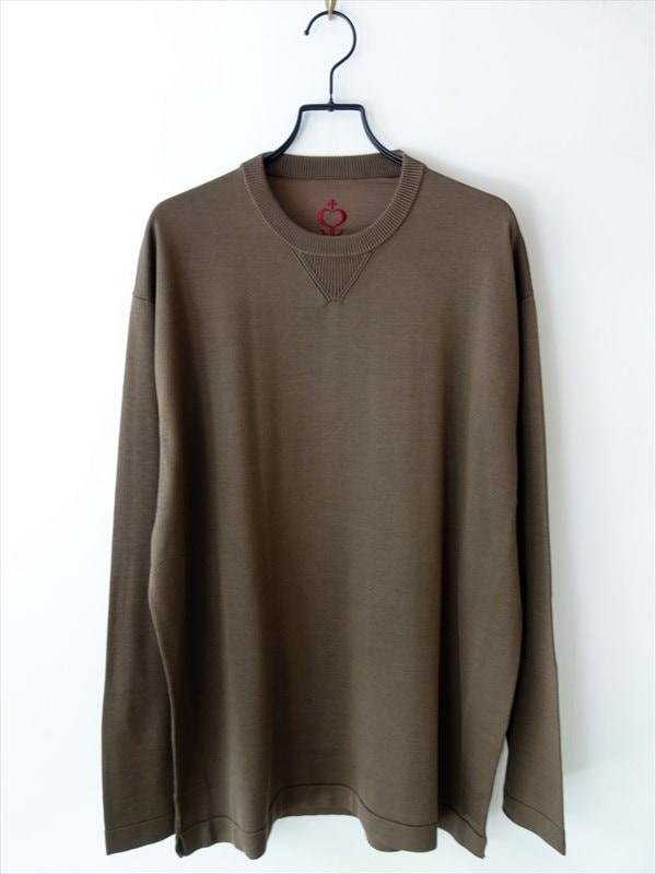 SIDE SLOPEɥ/ Washable Silk/H-T Cotton Knit Pullover/ 졼١