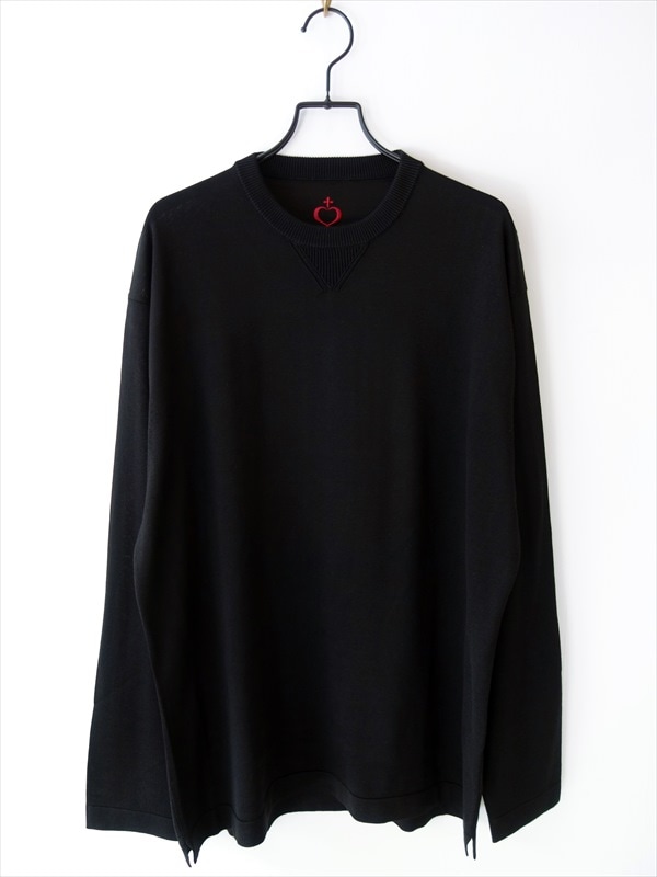 SIDE SLOPEɥ/ Washable Silk/H-T Cotton Knit Pullover/ ֥å