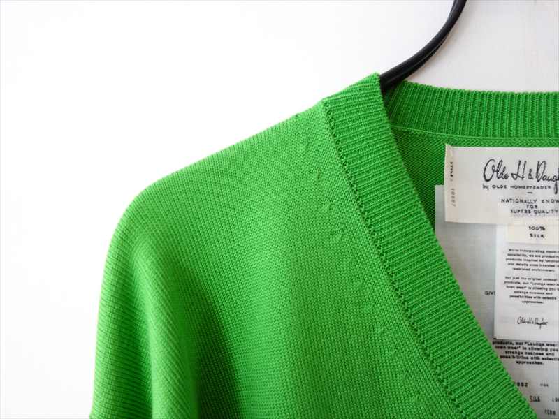 Olde H & Daughter SILK Vネック ニット Olde H & Daughter