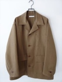 tilt The authentics  ƥå/ 3 Fabric Back Satin Gabardine Open Collar Jacket/ 