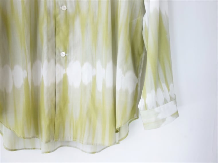 HAVERSACK ハバーサック/ タイダイプリントバンドカラーシャツ/ ライム