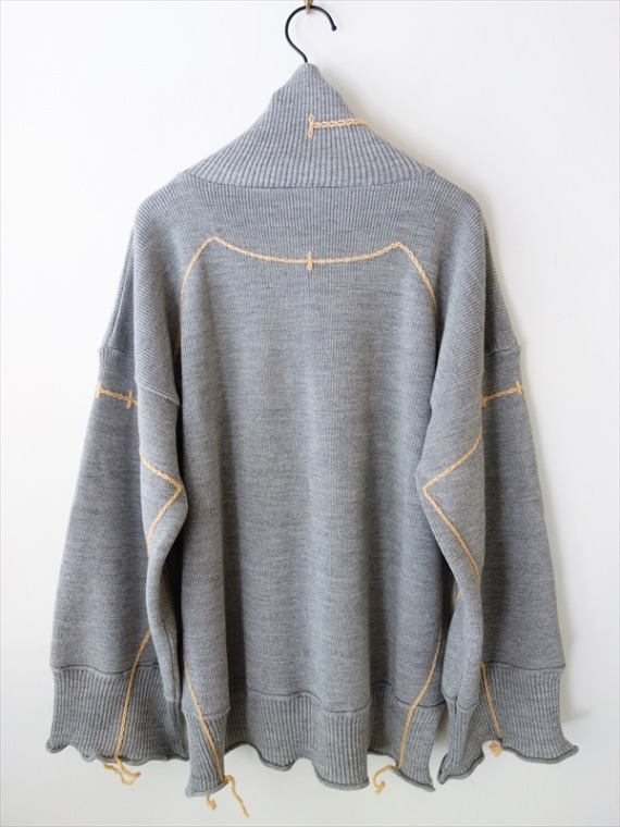 metho メソ Previous Sweater METHO メソ⁄ Previous sweater(Unisex)⁄ ミッドグレー×オーカー