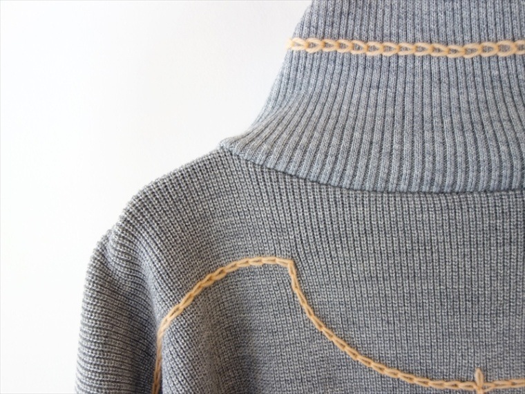 metho メソ Previous Sweater METHO メソ⁄ Previous sweater(Unisex)⁄ ミッドグレー×オーカー