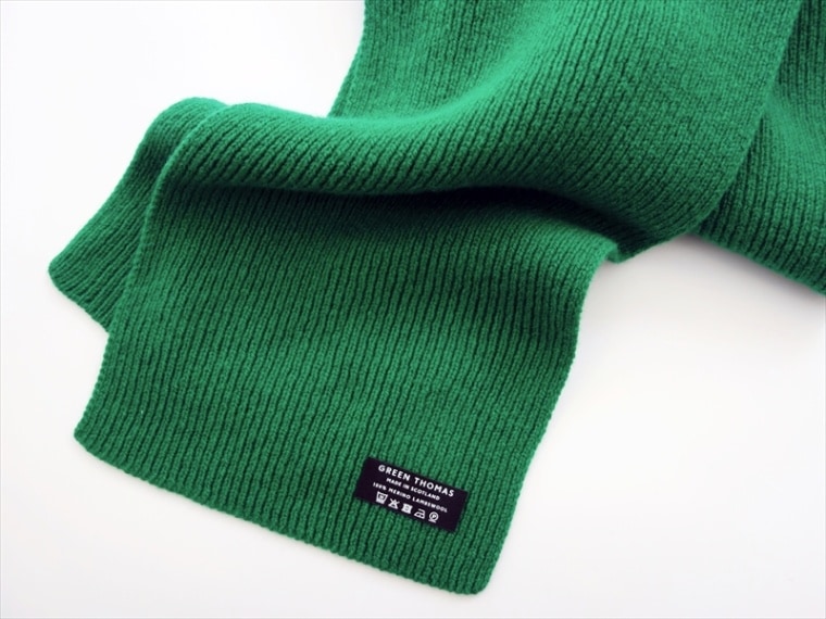 GREEN THOMAS�����꡼��ȡ��ޥ�/ RIBBED SCARF/ ����󥰥륰�꡼��