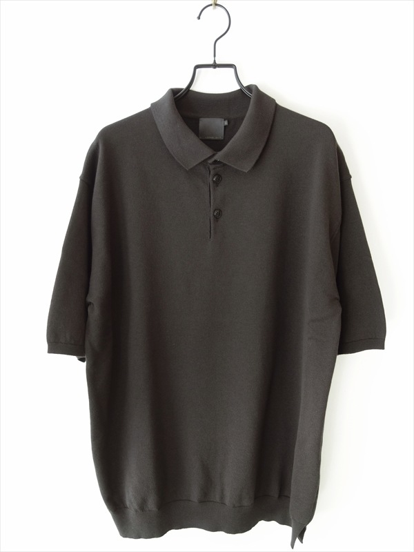 comm.arch コムアーチ Giza Cotton Knitted Polo comm. arch. コムアーチ/ Giza Cotton Knitted Polo SS/ ヘビーウッド