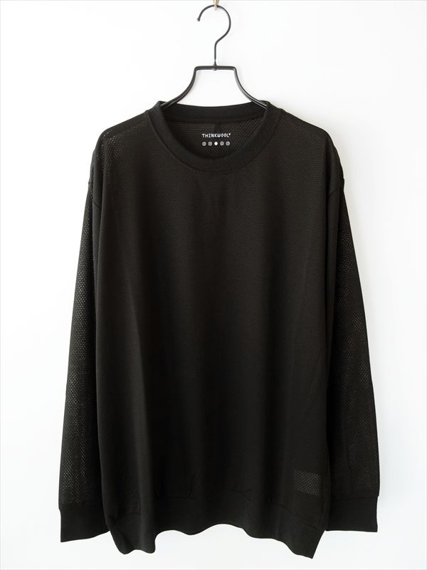 THINKWOOL󥯥/ TW MESH LONG SLEEVE RIB SHIRTS/ ֥å